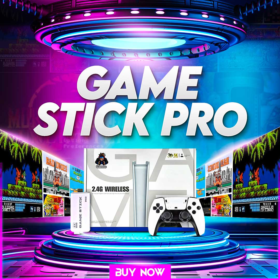 CONSOLA GAME STICK 4K PRO l +20.000 JUEGOS + 2 MANDOS DE REGALO