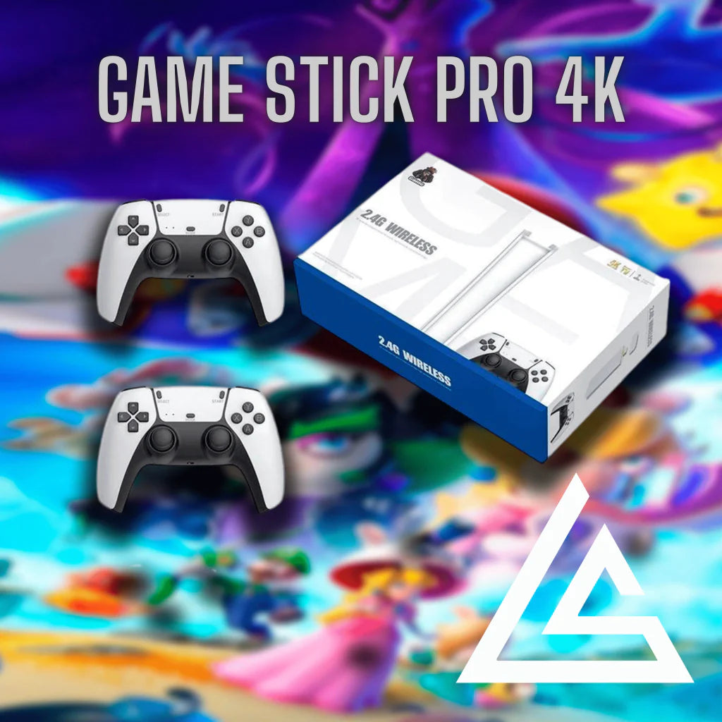 CONSOLA GAME STICK 4K PRO l +20.000 JUEGOS + 2 MANDOS DE REGALO